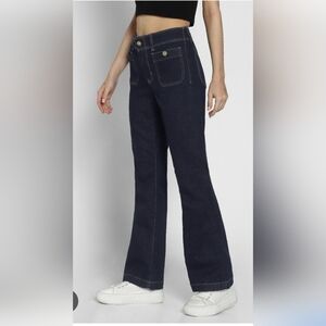 American Eagle AE HIPSE Women's Outfitters Dark Blue Flare  Jeans Size 2 Reg.